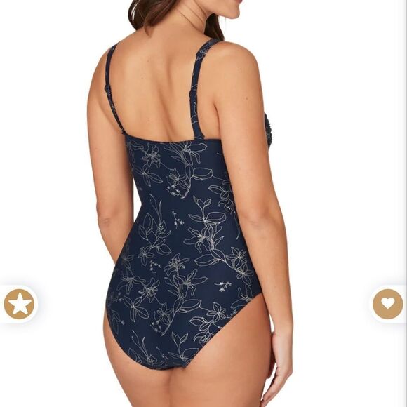 Niptuck Swim Garden Line Foil Joanne Tummy Control One Piece Swimsuit Women’s 4 - Picture 2 of 8